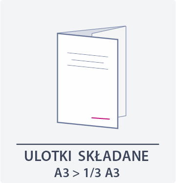 ikona ulotki składane A3 do 1/3 A3 - Drukarnia DGprint.pl