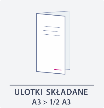 ikona ulotki składane A3 do 1/2 A3 - Drukarnia DGprint.pl