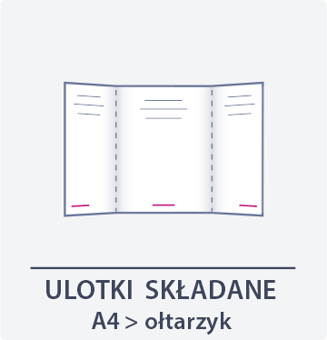 ikona ulotka składana A4 do ołtarzyk - Drukarnia DGprint.pl.