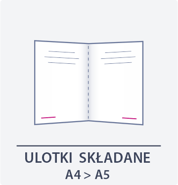 ikona ulotka składana A4 do A5 - Drukarnia DGprint.pl