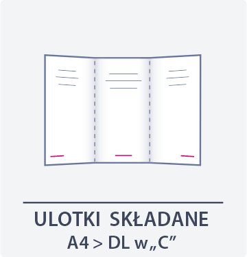 ikona ulotka składana A4 do DL w C - Drukarnia DGprint.pl