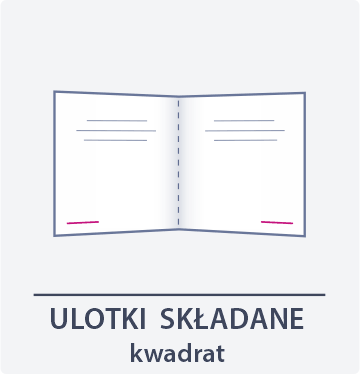 ikona ulotka składana KWADRAT - Drukarnia DGprint.pl