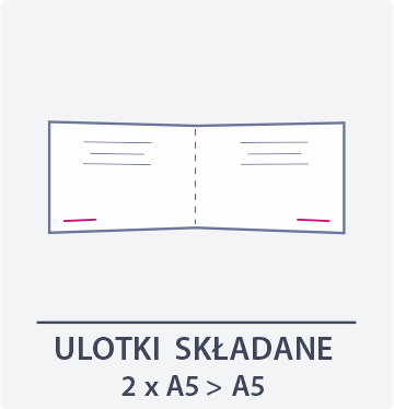 ikona ulotka składana 2xA5 do A5 - Drukarnia DGprint.pl