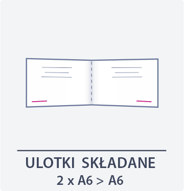 ikona ulotka składana 2xA6 do A6 - Drukarnia DGprint.pl
