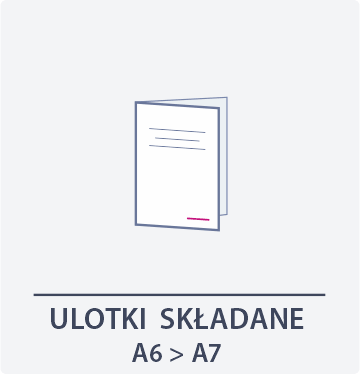 ikona ulotki składane A6 do A7 - Drukarnia DGprint.pl