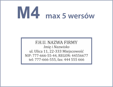 pieczątka M4 Drukarnia DGprint.pl 2