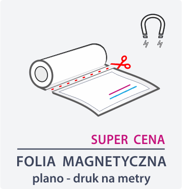 Folia magnetyczna - druk plano