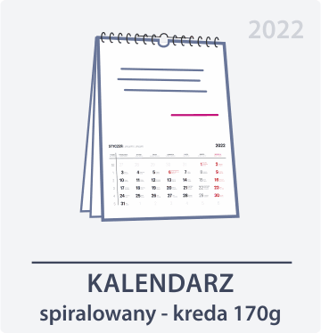 kalendarze spiralowane kreda 170g Drukarnia DGprint