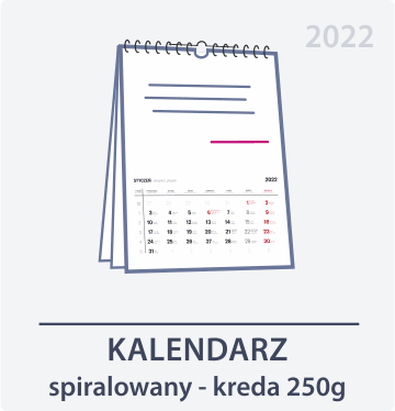 kalendarze spiralowane kreda 250g Drukarnia DGprint
