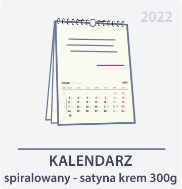 kalendarze spiralowane kremowy 300g Drukarnia DGprint.pl