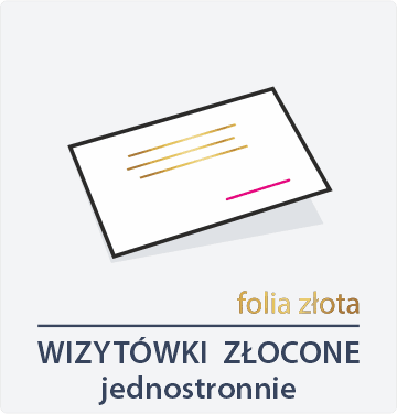 ikona wizytówki złocone jednostronnie Drukarnia DGprint.pl