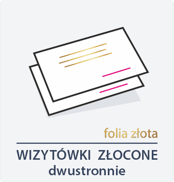ikona wizytówki złocone dwustronnie Drukarnia DGprint.pl
