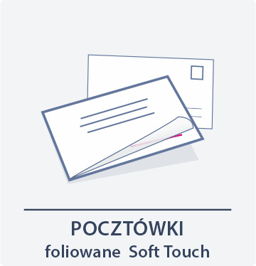 Pocztówki foliowane Soft Touch - ikona