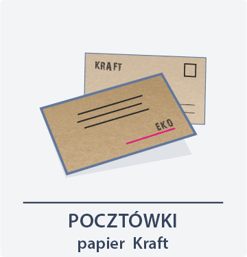 Pocztówki papier Kraft