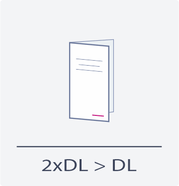 ikona składane 2xDL do DL - Drukarnia DGprint.pl