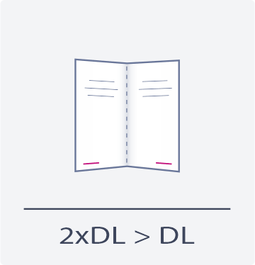 ikona składane 2xDL do DL - Drukarnia DGprint.pl 1