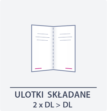 ikona ulotka składana 2xDL do DL - Drukarnia DGprint.pl