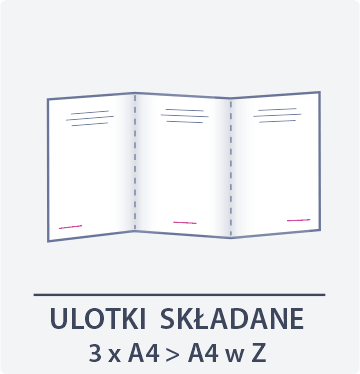 ikona ulotka składana 3xA4 do A4 w Z - Drukarnia DGprint.pl