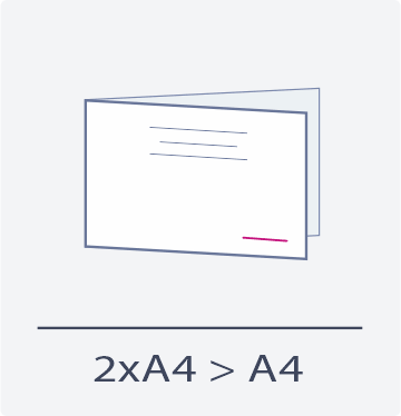 Ulotki składane 2xA4 do A4 poziomo - ikona