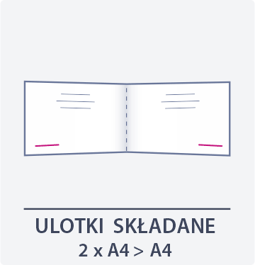 ikona ulotka składana 2xA4 do A4 - Drukarnia DGprint.pl