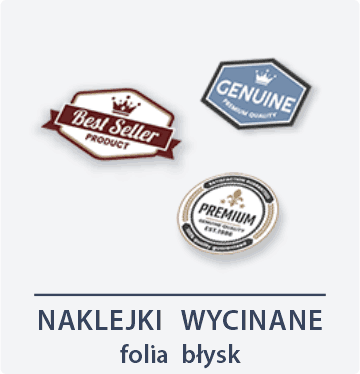 Naklejki wycinane folia błysk - tył