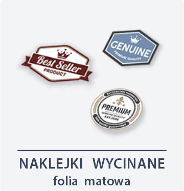 Naklejki wycinane folia matowa - tył