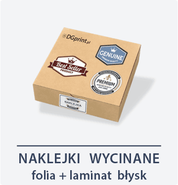 Naklejki wycinane laminowane błysk