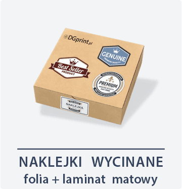 Naklejki wycinane laminowane matowo