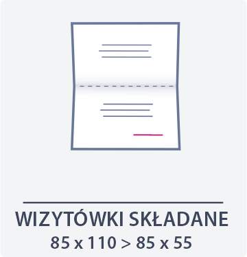ikona wizytówka składana 85x110 góra dół - Drukarnia DGprint.pl