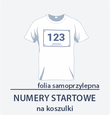 ikona numery startowe koszulka folia samoprzylepna Drukarnia Dgprint.p