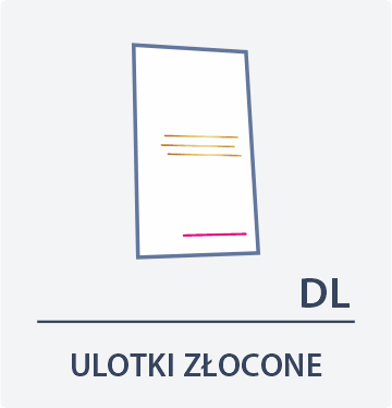 ulotki DL złocone Drukarnia Dgprint.pl