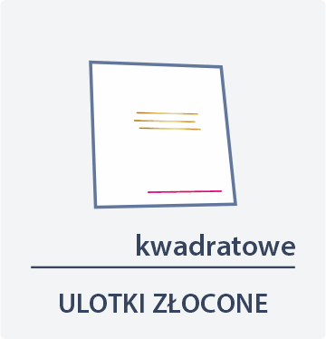 ulotki kwadratowe złocone Drukarnia Dgprint.pl
