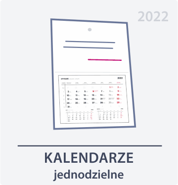 ikona kalendarze jednodzielne białe Drukarnia DGprint.pl